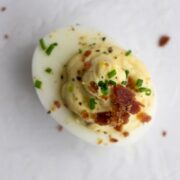 loaded single deviled egg