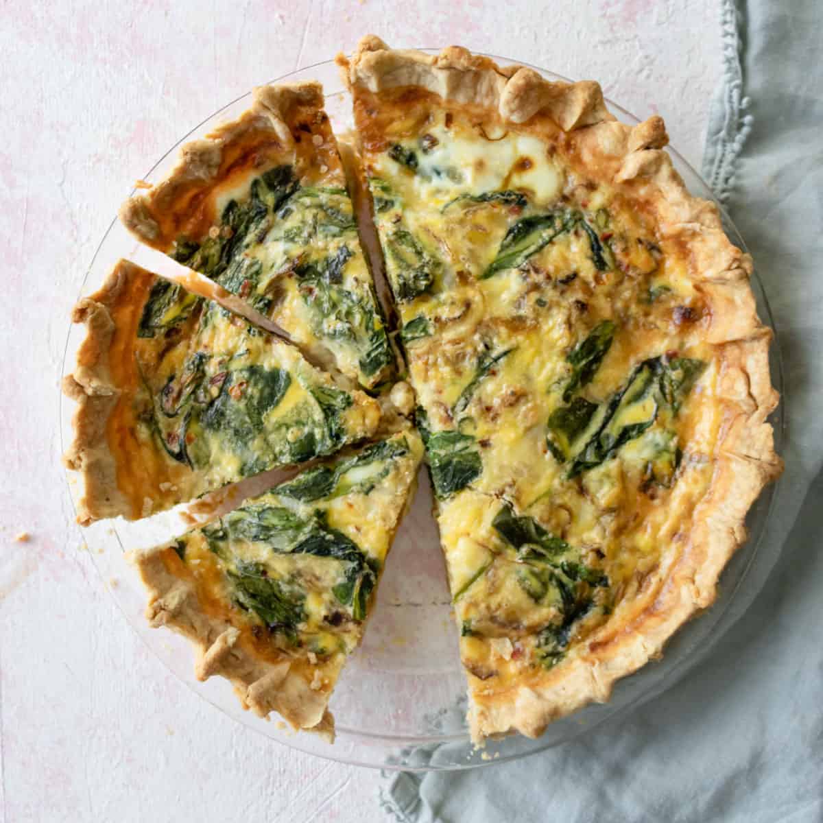 Caramelized Onion and Spinach Quiche Fueling a Southern Soul