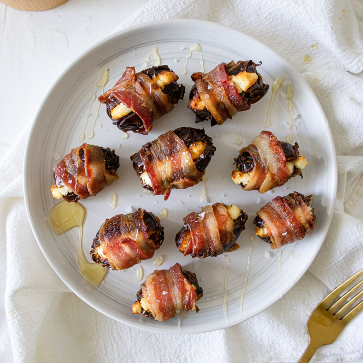 Goat Cheese Stuffed Dates Wrapped in Bacon - Fueling a Southern Soul