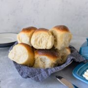 homemade yeast rolls in a bowl