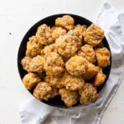 bowl of sausage balls