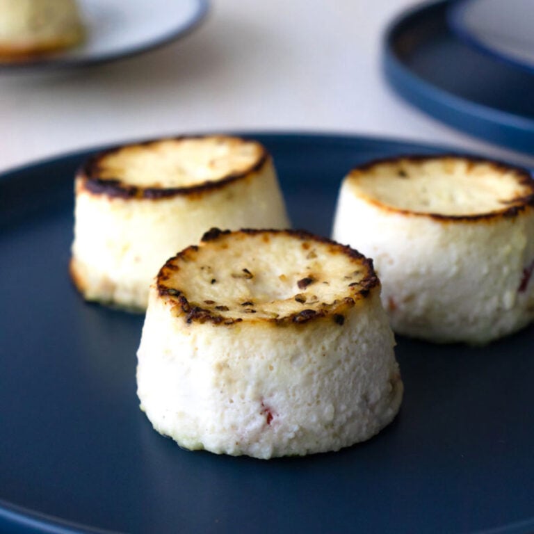 3 This copycat Starbucks recipe for  on a blue plates