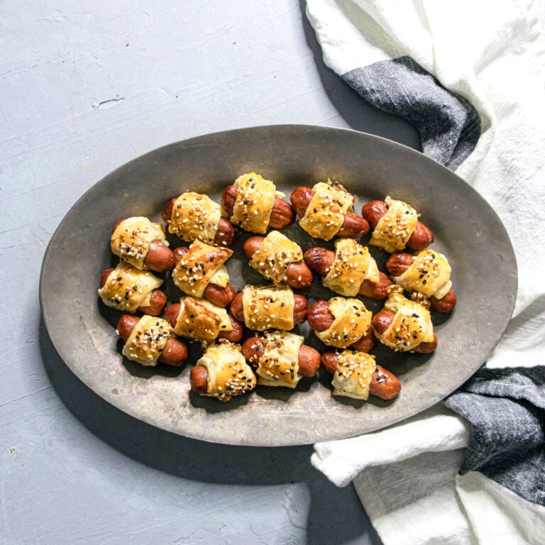 Platter of Little Smokies Pigs in a Blanket.