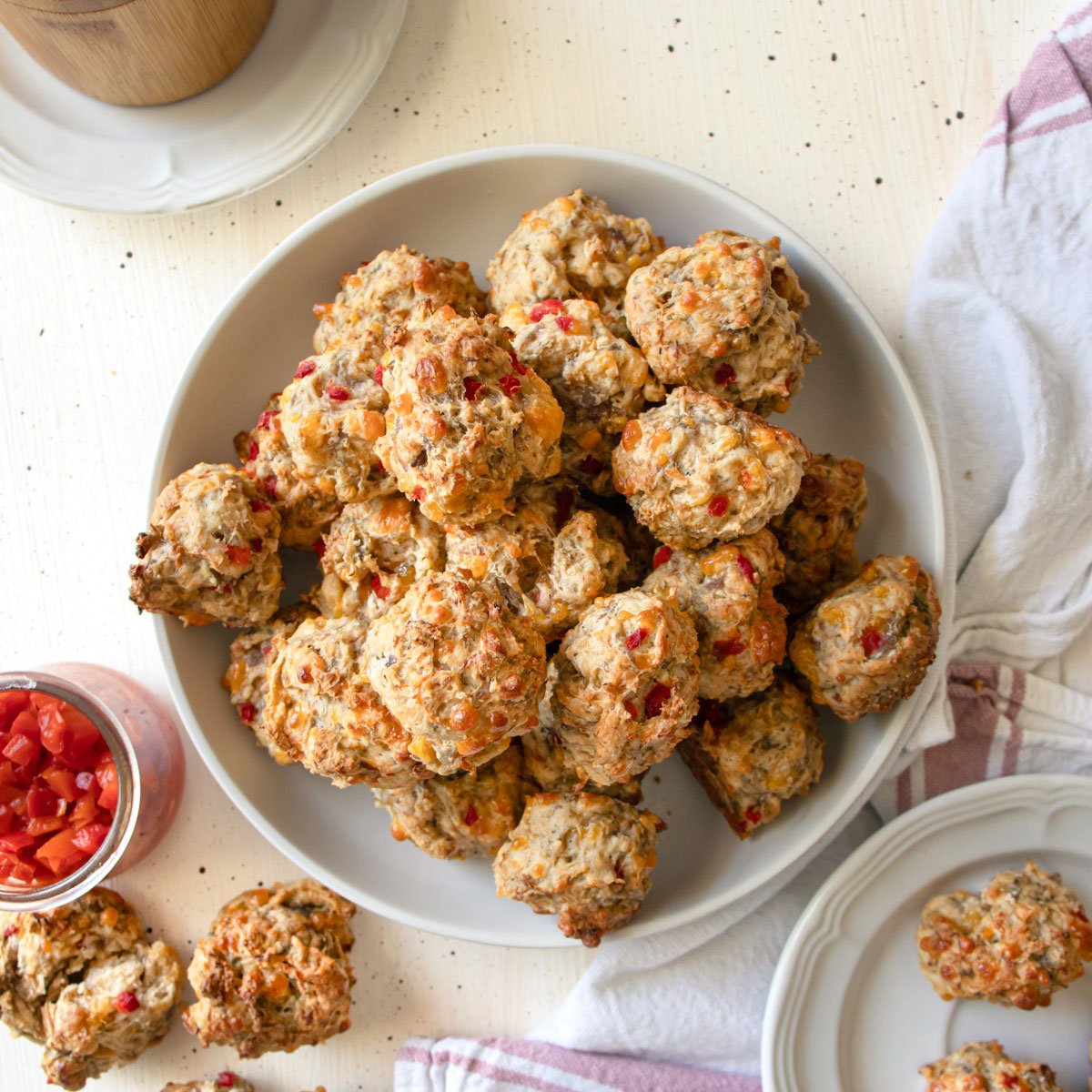 Quick Homemade Pimento Cheese Ground Sausage Balls - Fueling a Southern ...