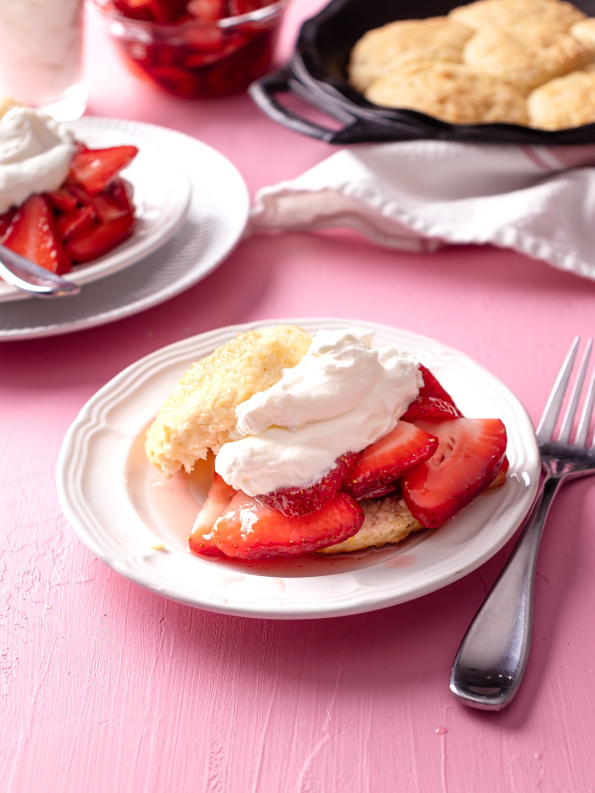 strawberry shortcake plated
