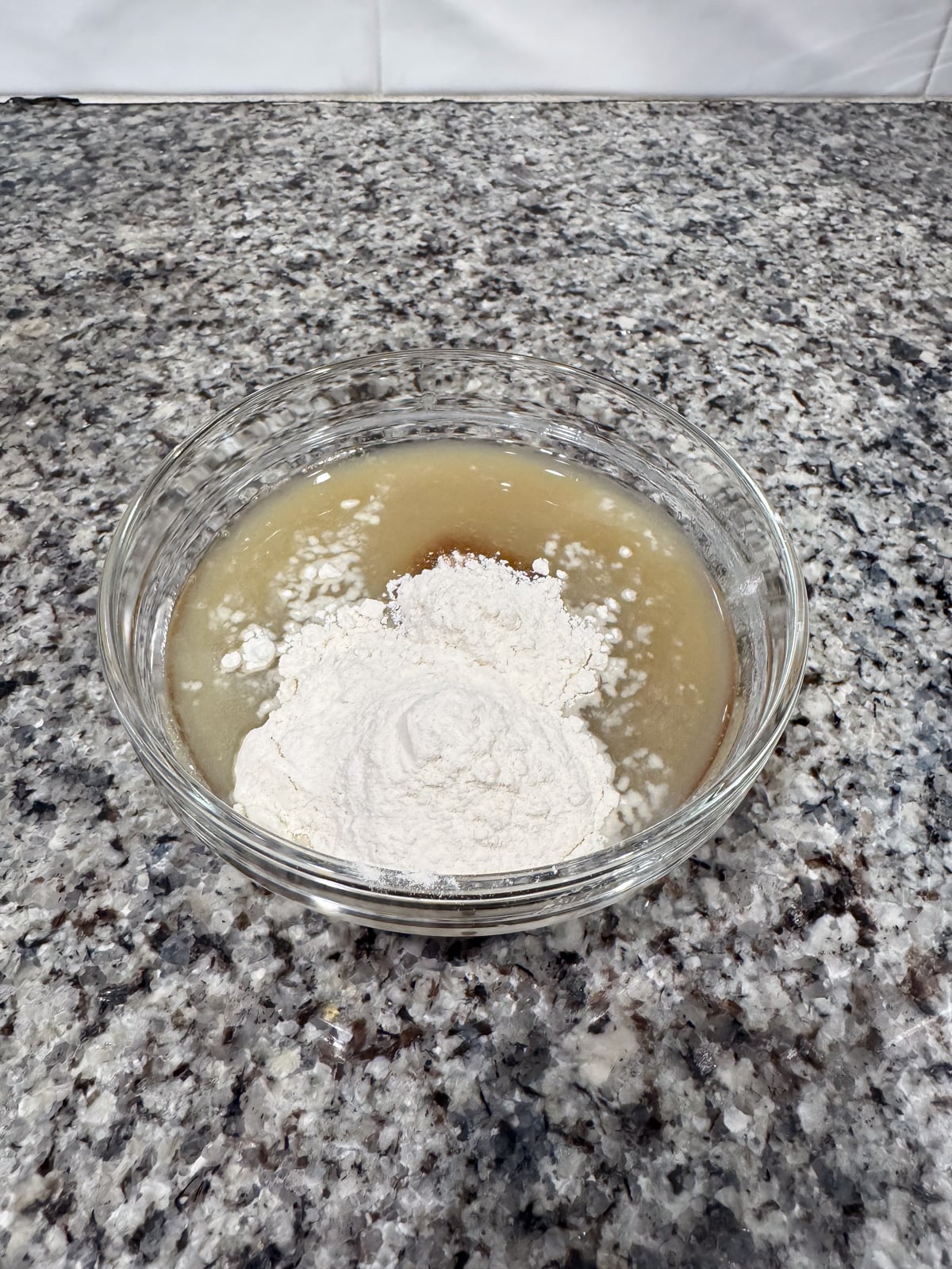 pineapple juice, brown sugar and flour in a. bowl