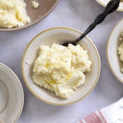 small bowl of southern grits with butter on top